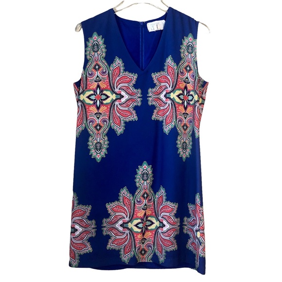 Nicole Miller Atelier Blue Bali Dress - Picture 1 of 10